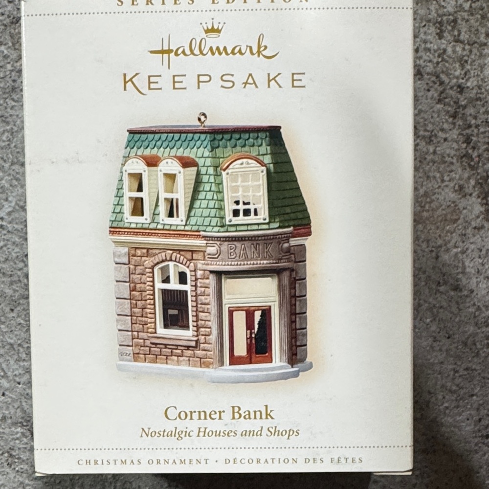 Hallmark Keepsake Green and Brown Corner Bank Ornament
